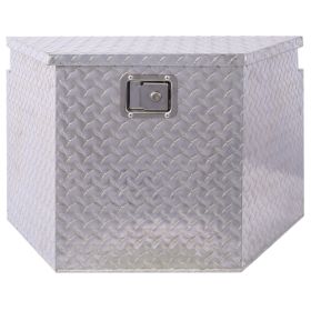 29inch Aluminum Tool Box,heavy Duty Truck Bed Tool Box,outdoor Trailer Pickup Storage Tool Box,RV Storage Organizer,underbody Box W Lock Keys,silver,
