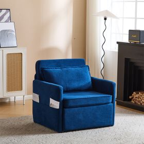 Adult Sleeper Chair Bed, 3-in-1 Convertible Sofa Chair Bed Pull-out Sofa Bed, Convenient Folding Tray Table With USB And Type-C Charging Ports For Liv