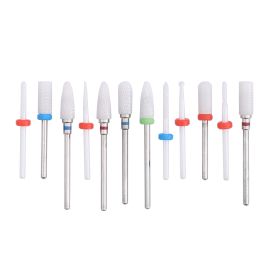 12pcs Ceramic Milling Cutter Drill Bit Electric Grinding Machine Milling Cutter Files