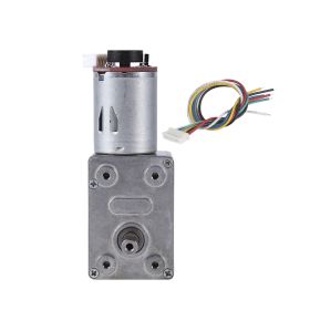 DC 12V Geared Motor High Torque Reduction Motor with Encoder Srong Self locking(100RPM) (Option: 100RPM)