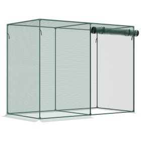 Outsunny 6' X 3' Crop Cage, Plant Protection Tent With Zippered Doors For Vegetable Garden, Backyard (Color: Green)