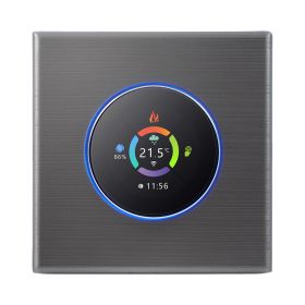WiFi Smart Thermostat Temperature Controller Weekly Programmable Button Control Mobile APP Voice Control for Electric Floor Heating 16A (Option: Electric Floor Heating-Silver)