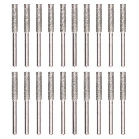 20Pcs Chainsaw Sharpener Burr Grinding Head Rotating File Sharpening Tool Set KitSilver 5.5mm (Option: 4.8mm-silvery)