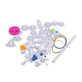 Plastic Gears Pulley Belt Worm Kits Crown Gear Set Robot Motor Toy DIY Parts(84 Kinds) (Option: Essence 85 gear packs)