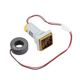 LED Digital Display AC Voltage And Current Meter Indicator (Color: Yellow)